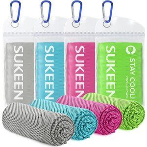 4 Pack Cooling Towel (40"x12"),Ice Towel,Soft Breathable Chilly Towel